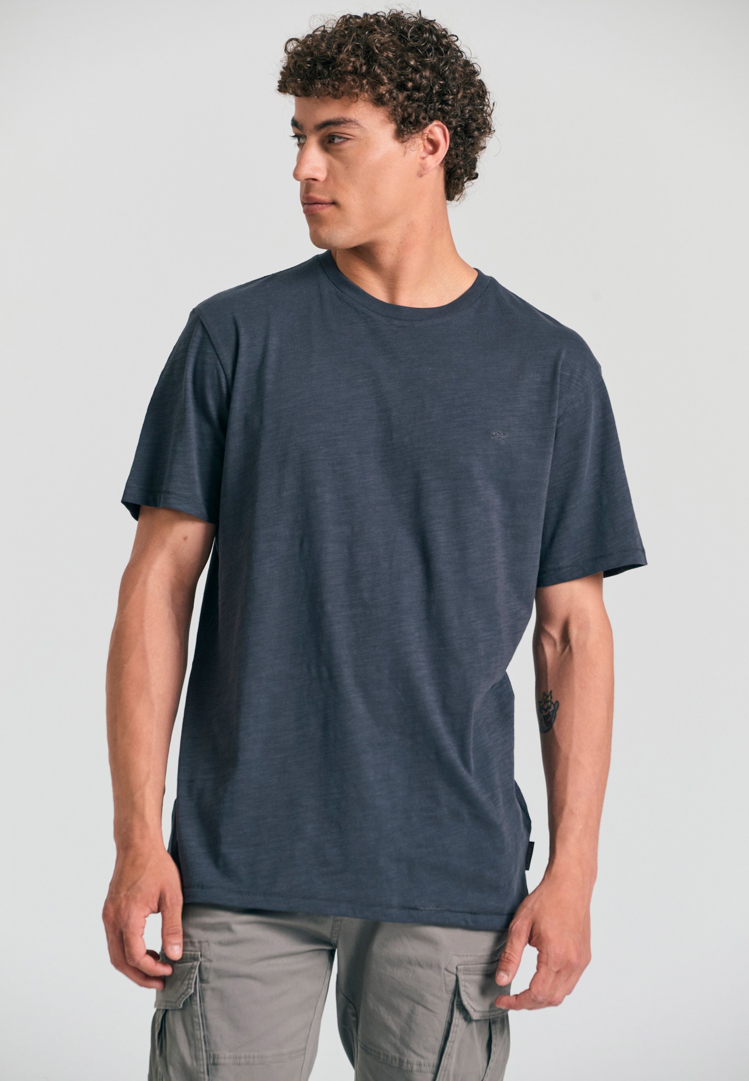 Βαμβακερό t-shirt με κεντημένο logo Garage 55.