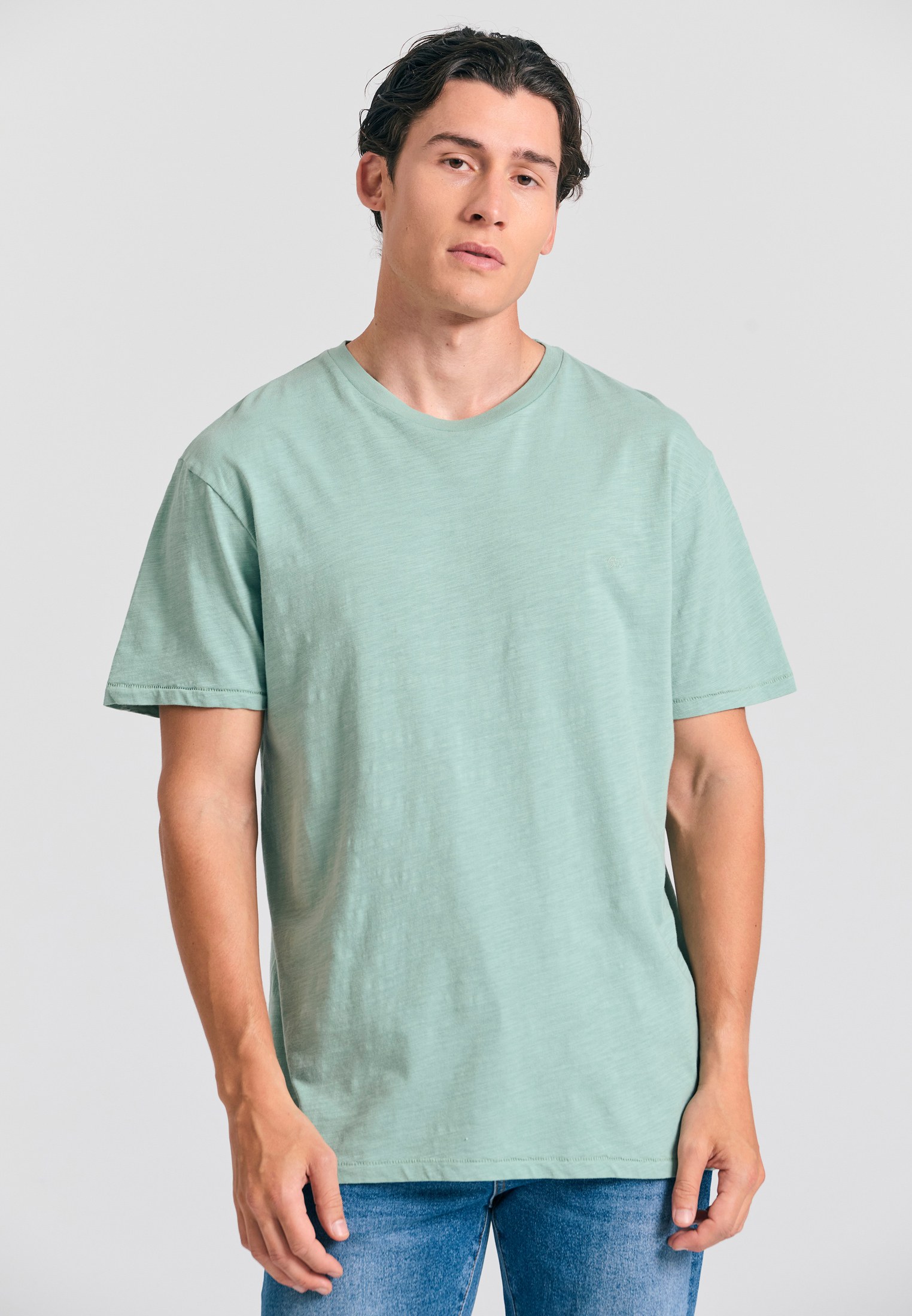 Βαμβακερό t-shirt με κεντημένο logo Garage 55.