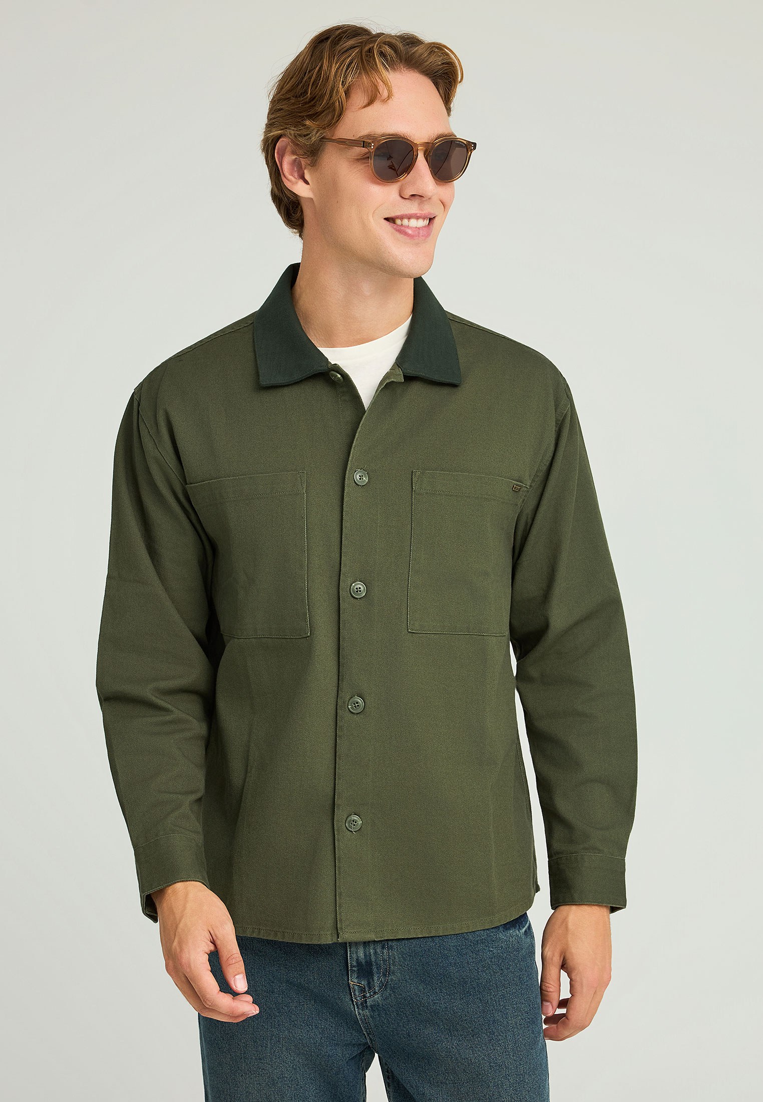 Overshirt casual ανδρικό πουκάμισο με τσέπες στο στήθος