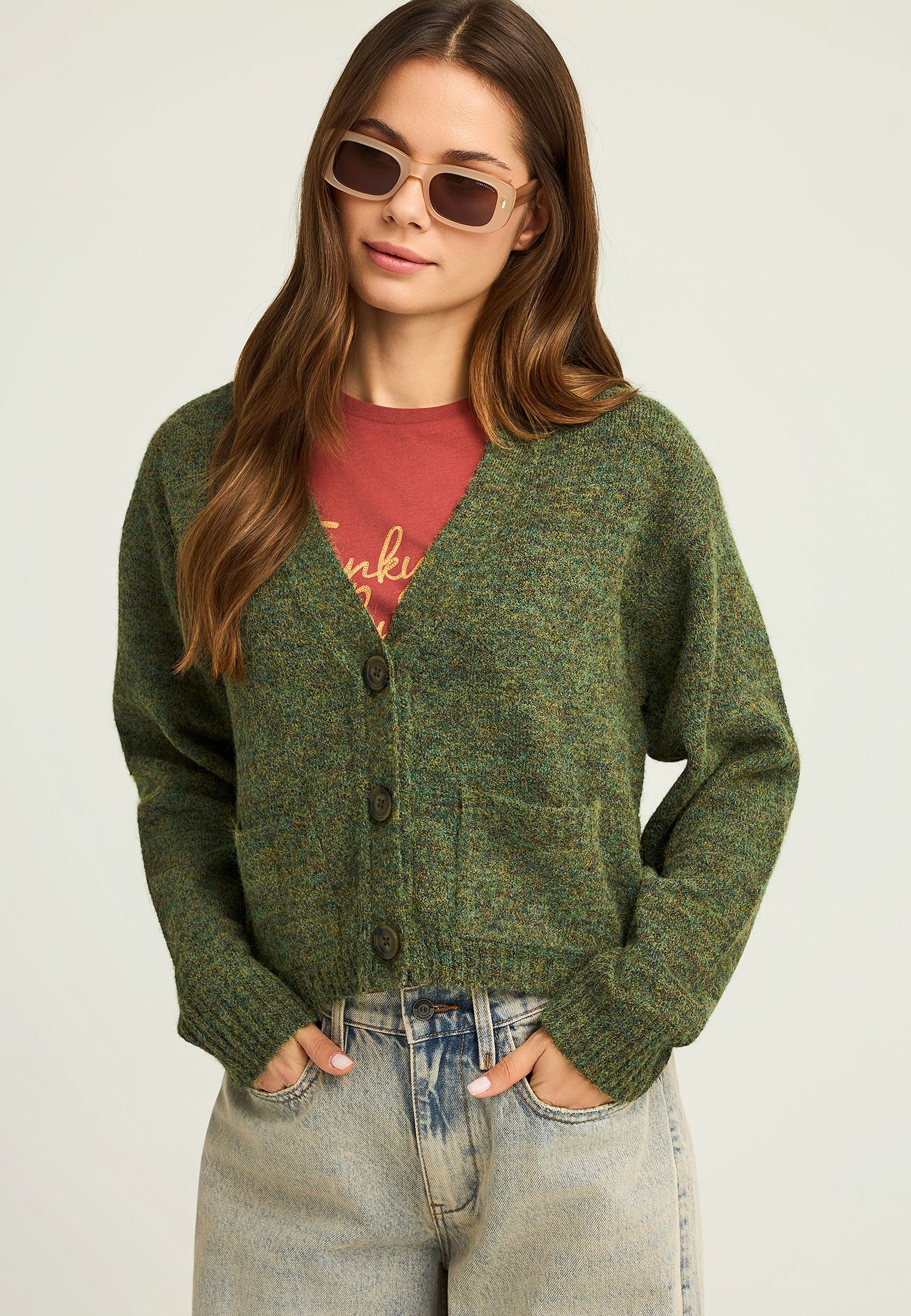 Γυναικεία wool blend ζακέτα
