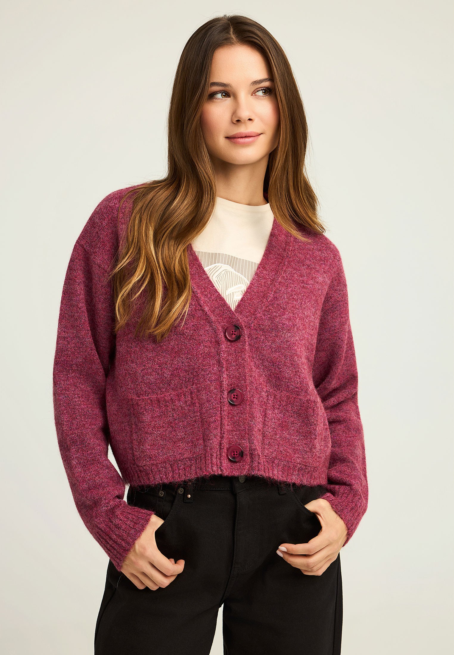 Γυναικεία wool blend ζακέτα