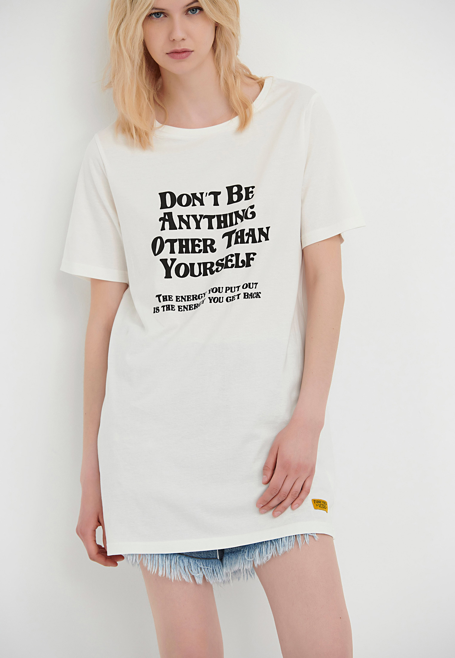 Long fit t-shirt από οργανικό βαμβάκι