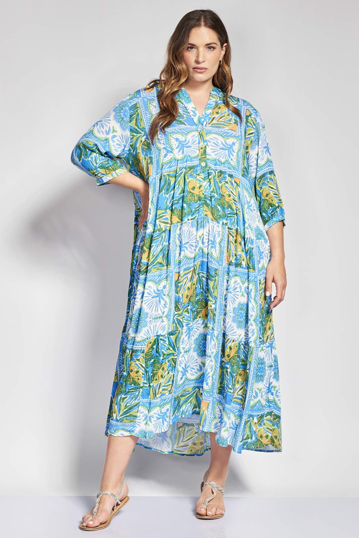PRBT Maxi Φόρεμα Boho Εμπριμέ από ανάλαφρη βισκόζη