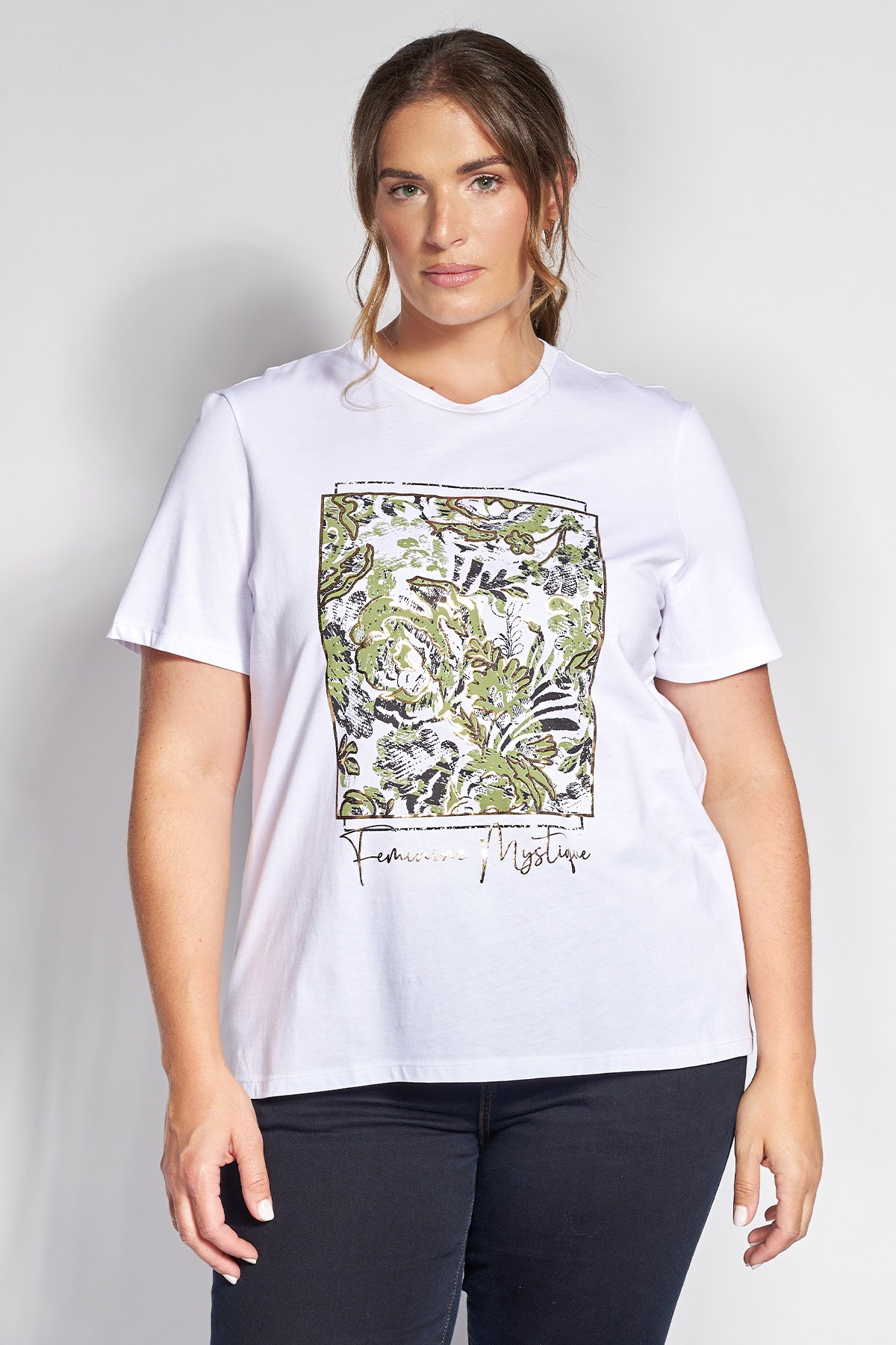 Βαμβακερό T-shirt με στάμπα