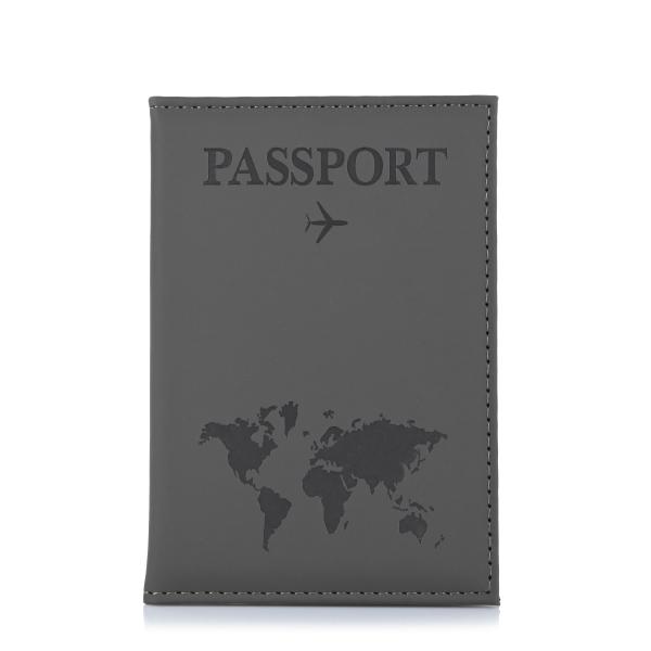 Θήκη Διαβατηρίου Brandbags Travel Collection World Map Ανθρακί