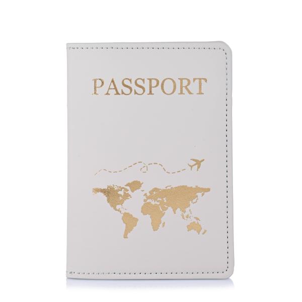Θήκη Διαβατηρίου Brandbags Travel Collection Gold World Map Πούρο