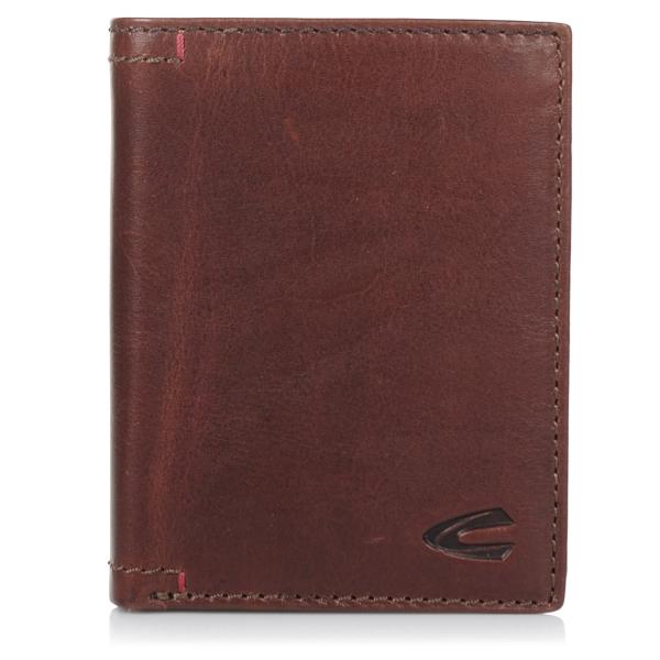 Δερμάτινο Πορτοφόλι Κάθετο με Flap Camel Active Salamanca 181 704 29 Brown