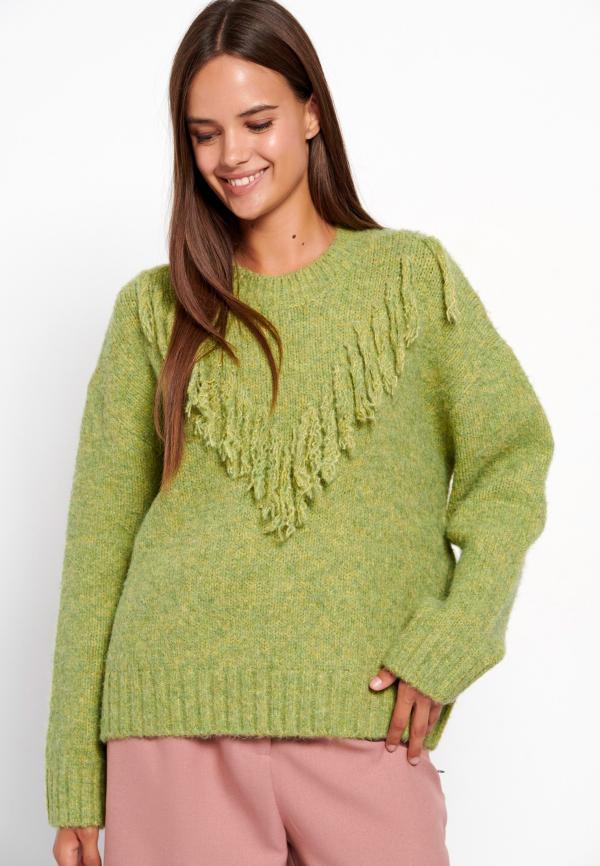 Oversized boho πλεκτή μπλούζα