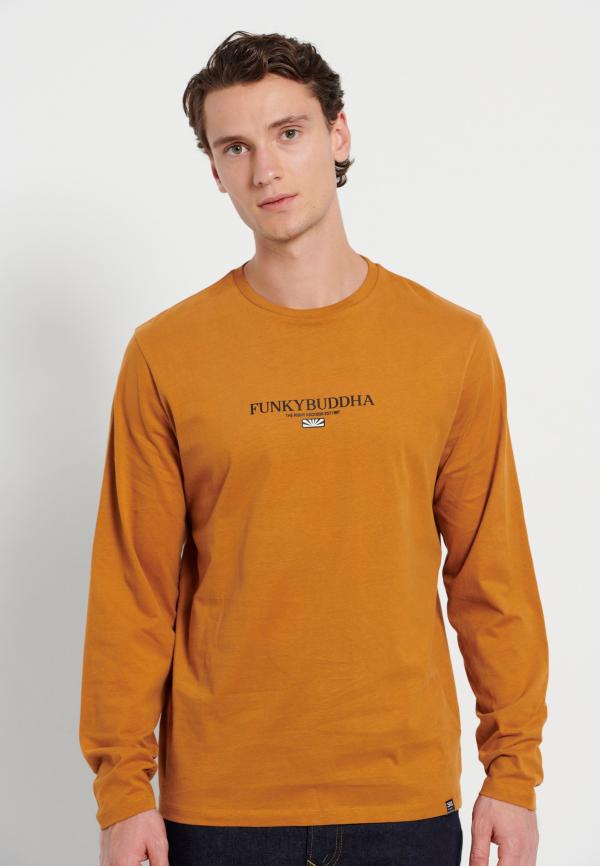 Μακρυμάνικη μπλούζα με τύπωμα στο στήθος