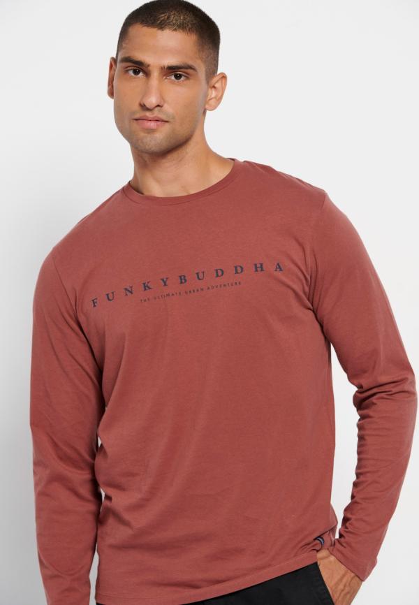 Μακρυμάνικη μπλούζα με branded τύπωμα