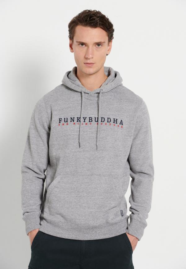 Φούτερ με κουκούλα και branded τύπωμα