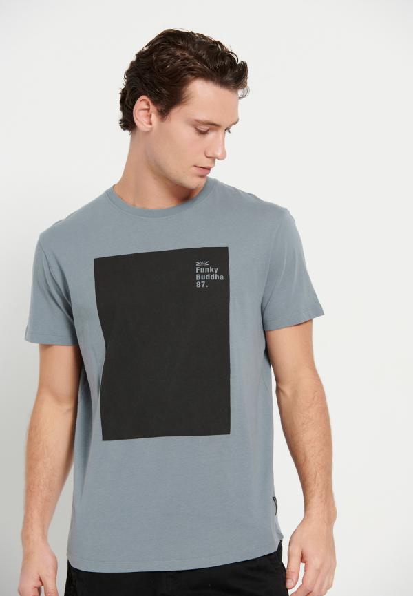 Relaxed fit t-shirt με τύπωμα στο στήθος