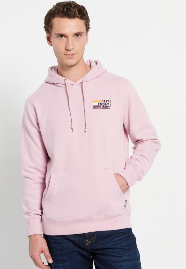 Φούτερ με κουκούλα και τύπωμα στην πλάτη