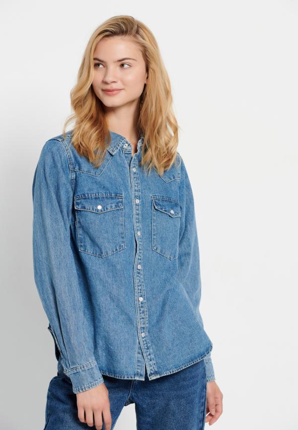 Γυναικείο denim πουκάμισο