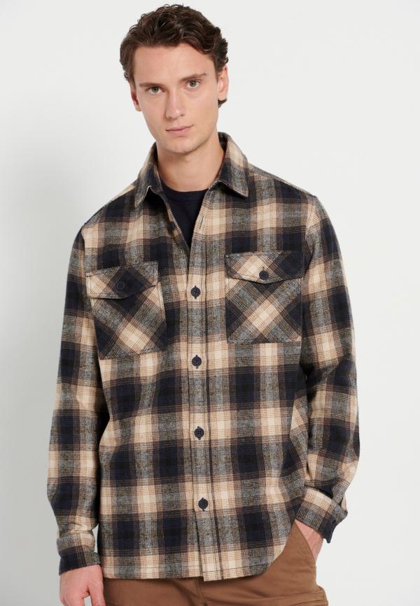 Oversized καρό flannel overshirt πουκάμισο