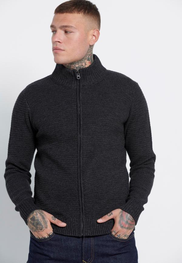 Πλεκτή ζακέτα με φερμουάρ