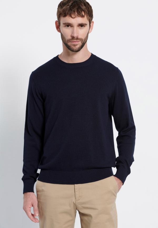 Slim fit πουλόβερ με μίξη από μαλλί Marron