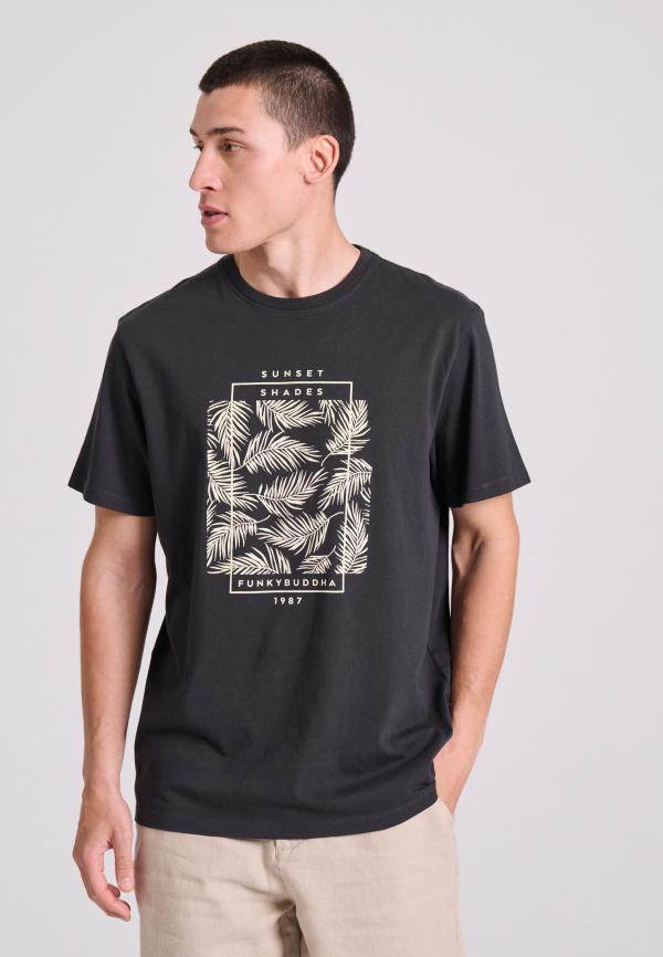 T-shirt με botanic frame τύπωμα