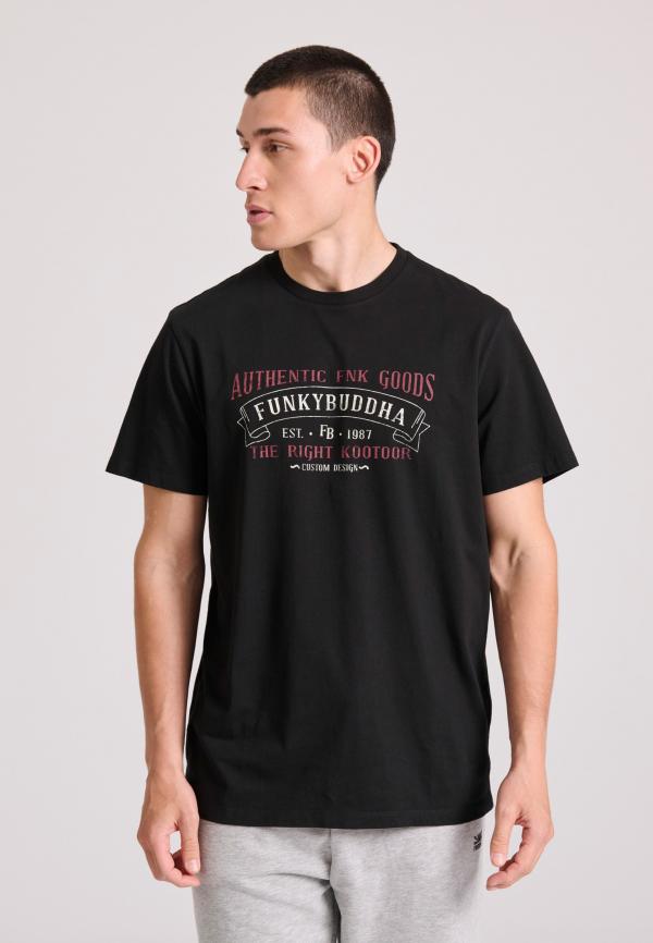 T-shirt με vintage text artwork τύπωμα