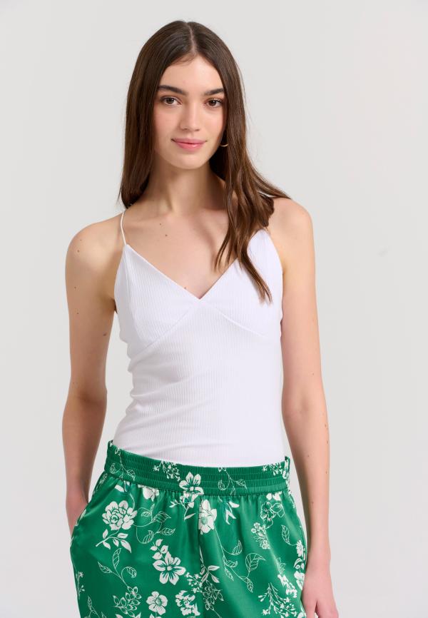 Κορμάκι σε rib ύφανση με ανοιχτή πλάτη