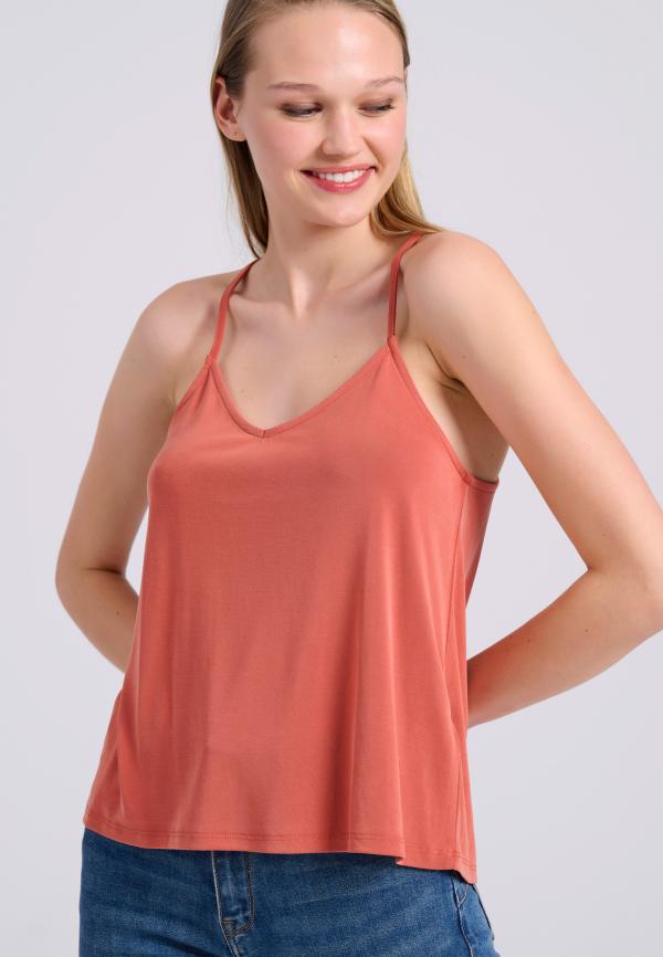 Shell top με ανοιχτή πλάτη