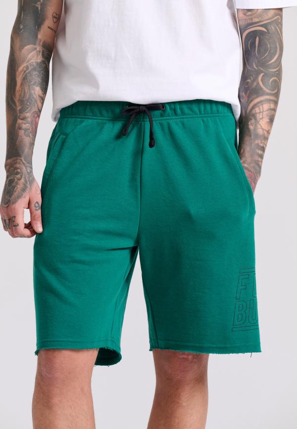 Wide leg fit αθλητική βερμούδα με Funky Buddha τύπωμα