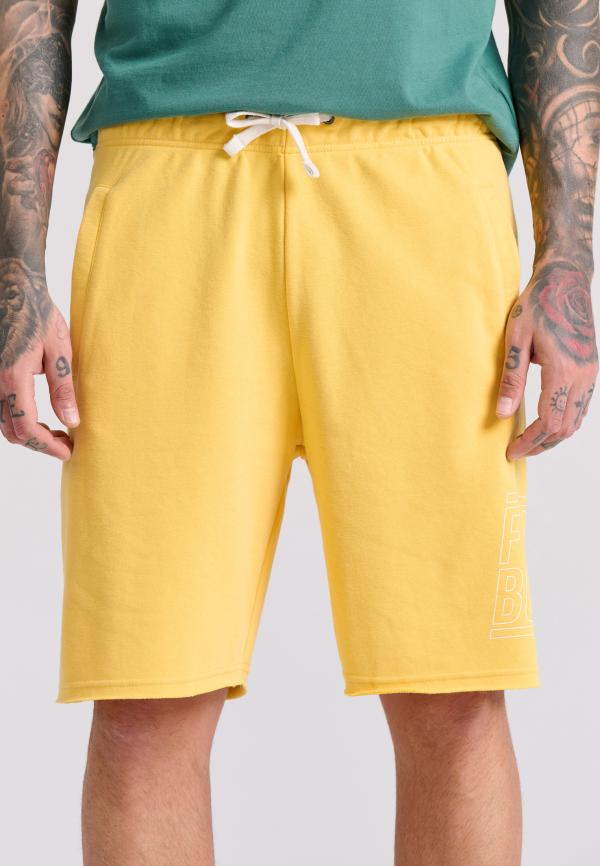 Wide leg fit αθλητική βερμούδα με Funky Buddha τύπωμα