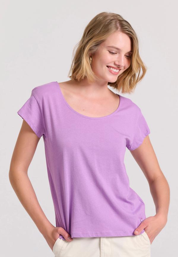 Βαμβακερό t-shirt με στρογγυλή λαιμόκοψη