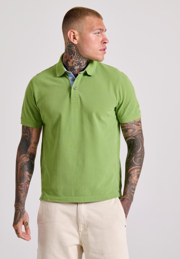 Μπλούζα πόλο με κέντημα στο μανίκι