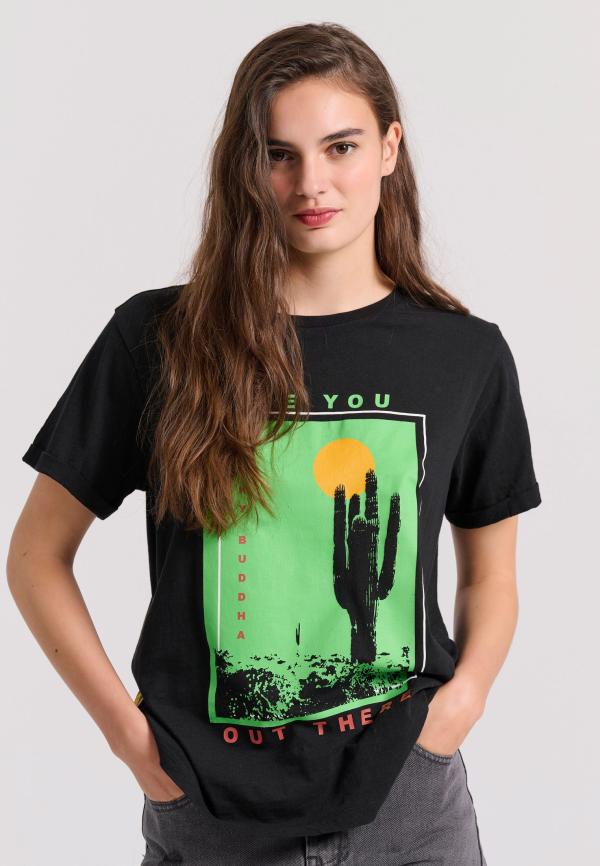 Γυναικείο t-shirt με desert artwork τύπωμα