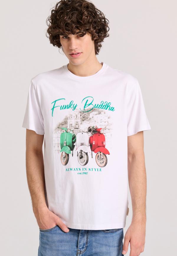 T-shirt με vintage photographic τύπωμα