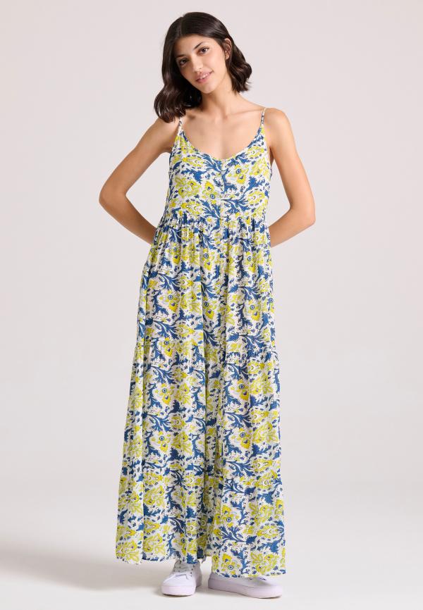 Loose fit εμπριμέ μάξι boho φόρεμα