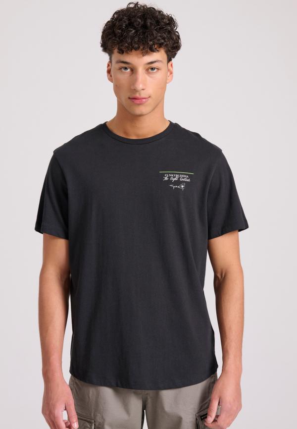 T-shirt με floral frame τύπωμα στη πλάτη