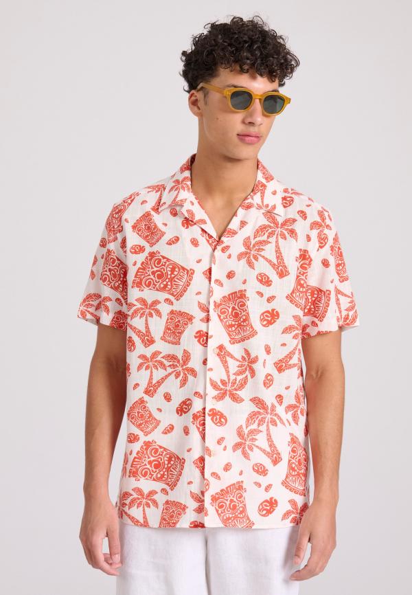 Κοντομάνικο εμπριμέ πουκάμισο