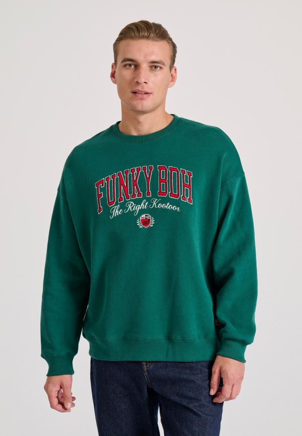 Oversized φούτερ με Funky Buddha κέντημα