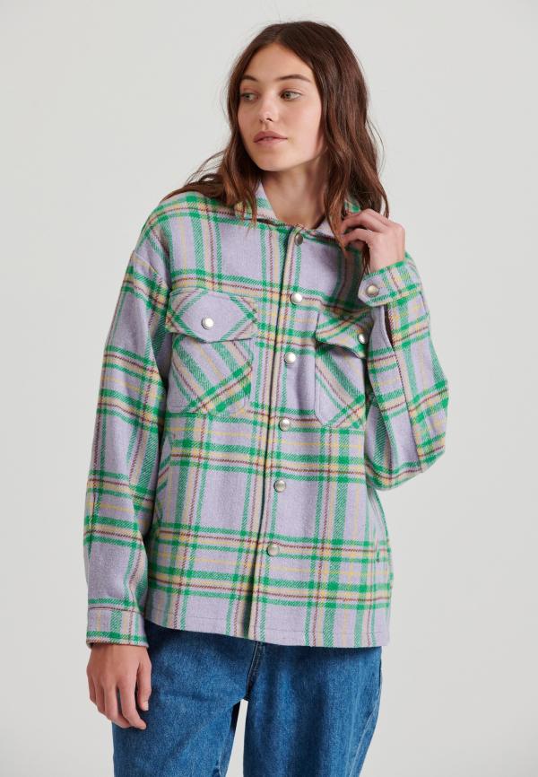 Flannel καρό πουκάμισο με τσέπες στο στήθος