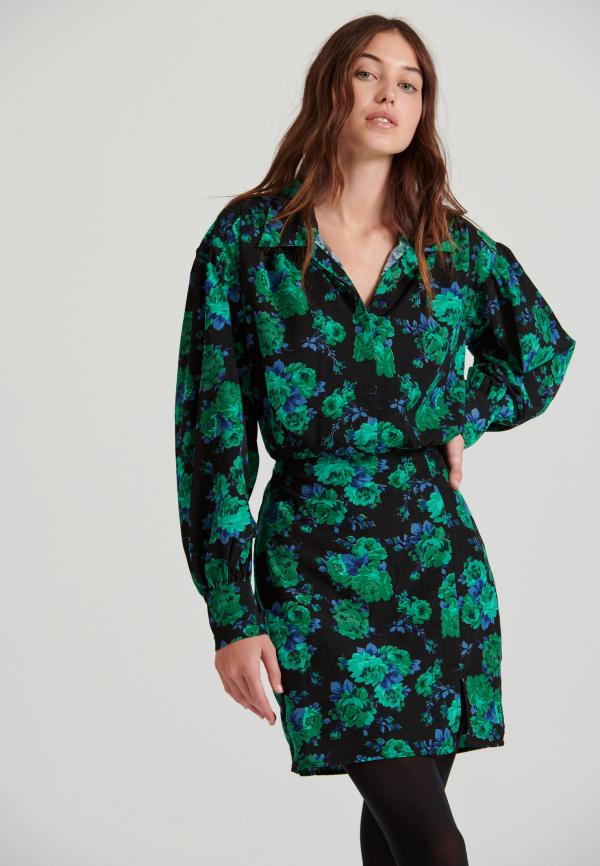 Μίνι εμπριμέ σεμιζιέ φόρεμα