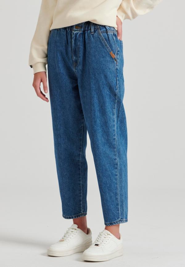 Baggy fit τζιν παντελόνι με ελαστική μέση