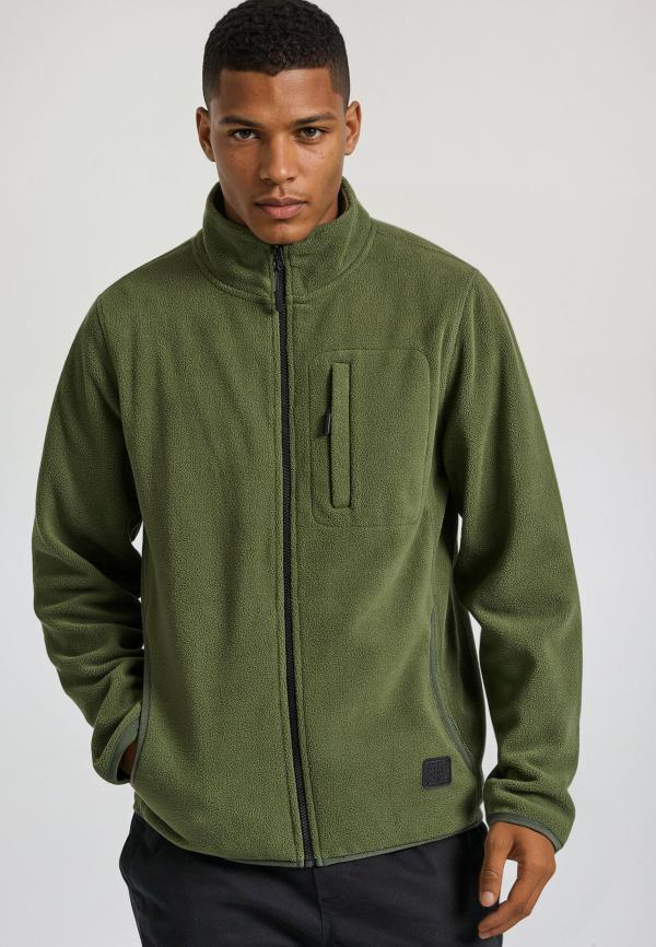 Fleece ζακέτα φούτερ με zip-up τσέπη στο στήθος