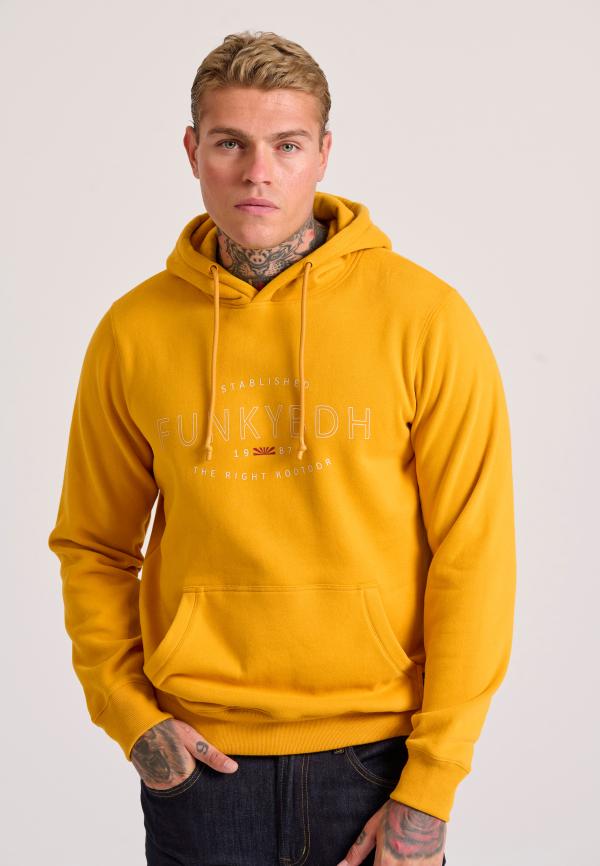 Φούτερ με κουκούλα και τύπωμα στο στήθος