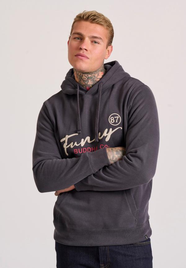 Relaxed fit φούτερ με κέντημα στο στήθος