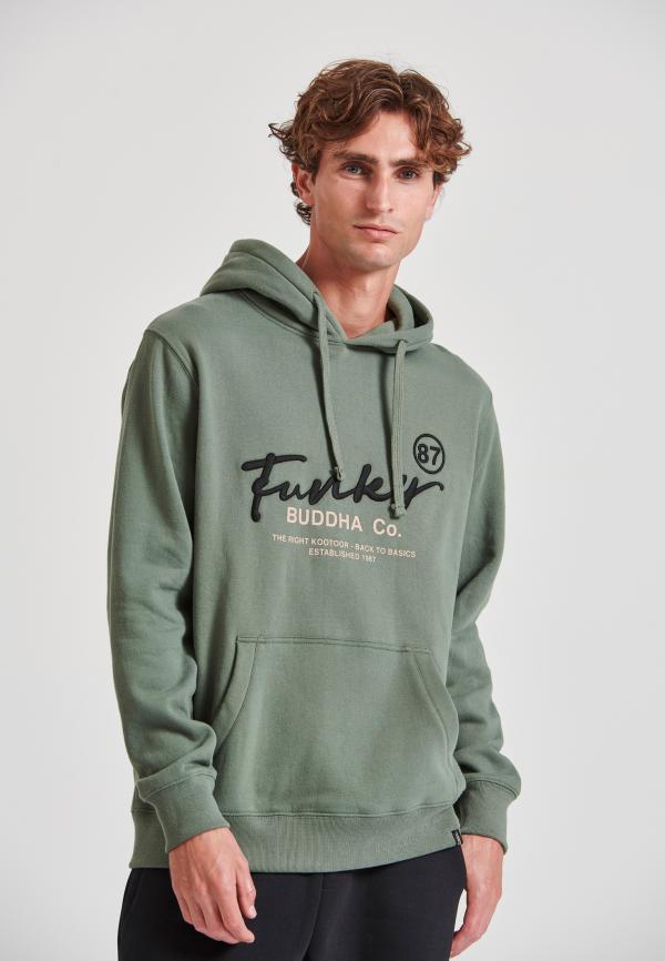 Relaxed fit φούτερ με κέντημα στο στήθος