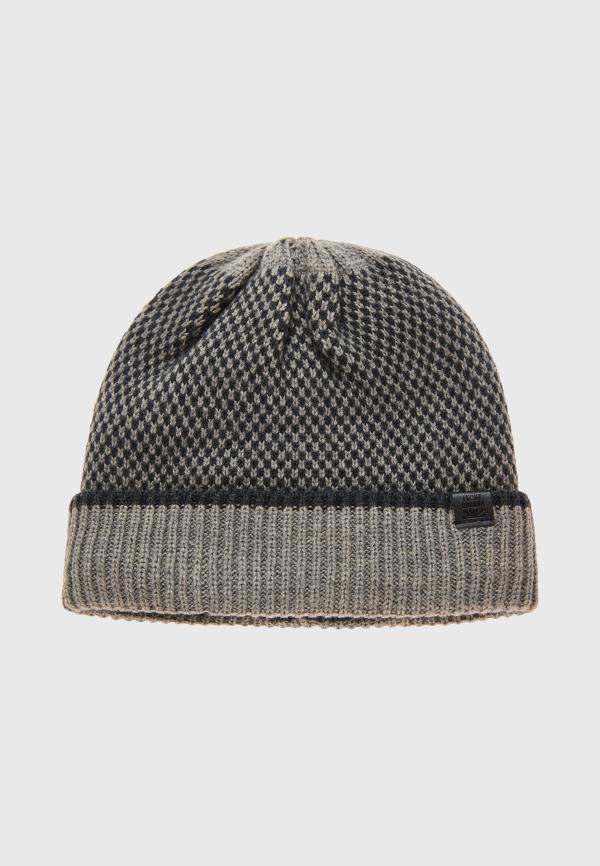 Ανδρικός σκούφος σε δίχρωμη πλέξη