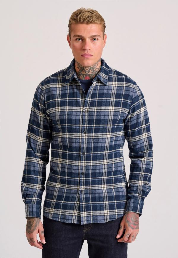 Ανδρικό flannel καρό πουκάμισο