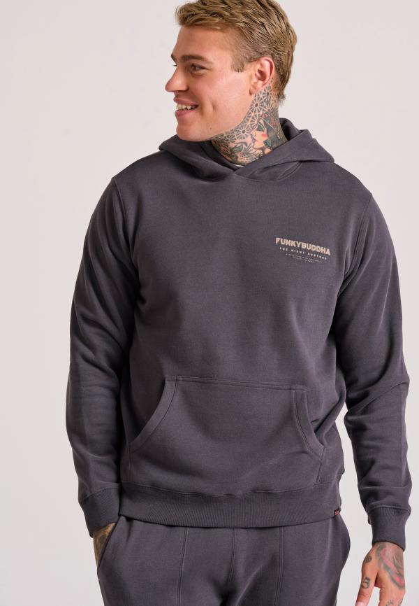 Relaxed fit φούτερ με τύπωμα στην πλάτη