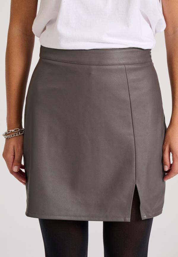 Mini φούστα από οικολογικό δέρμα (PU)
