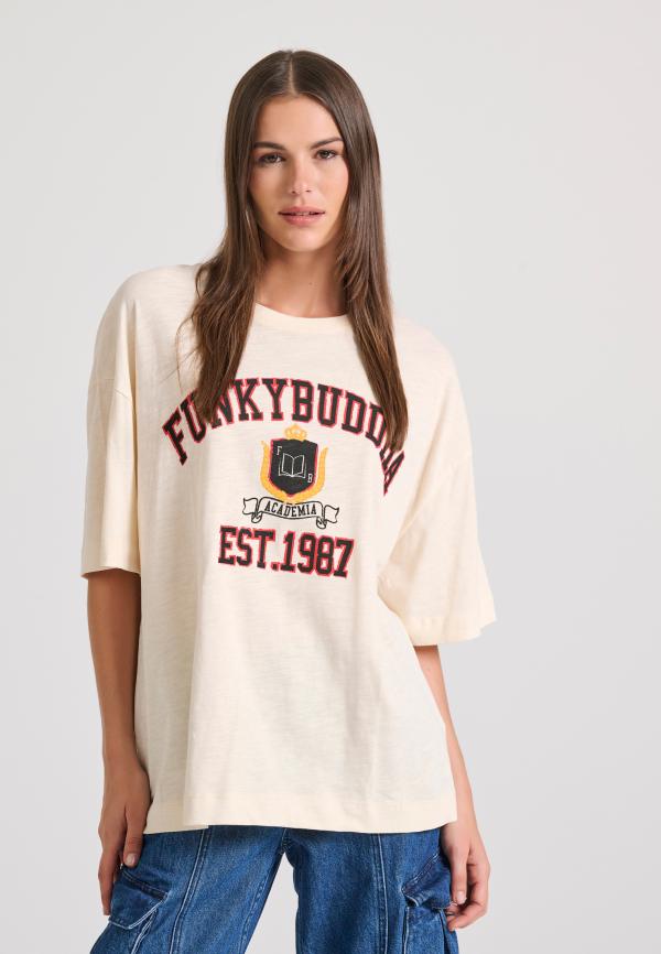 Loose fit t-shirt με Funky Buddha τύπωμα