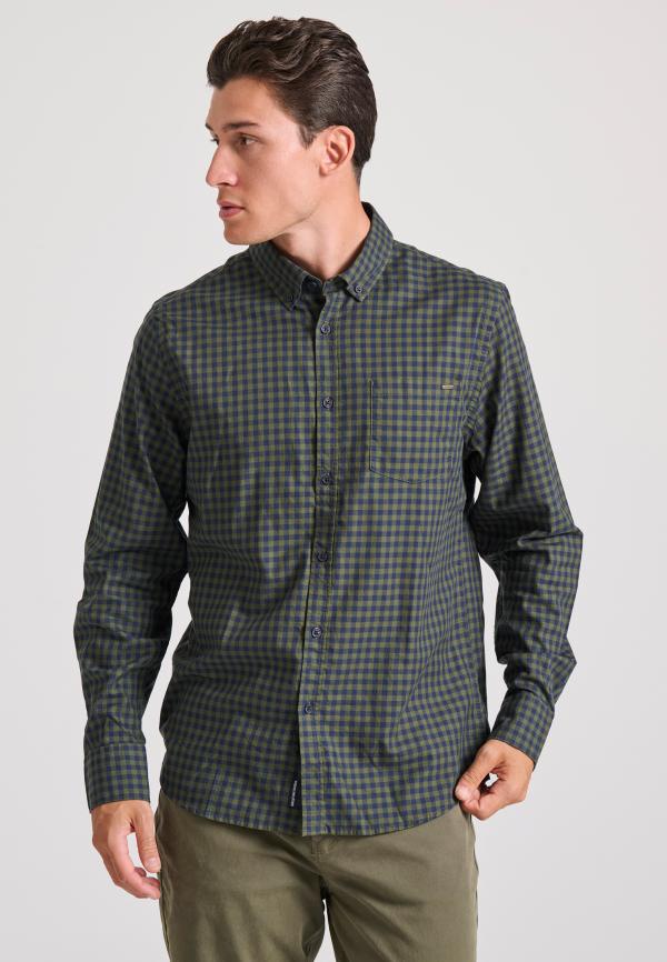 Ανδρικό καρό πουκάμισο με τσέπη