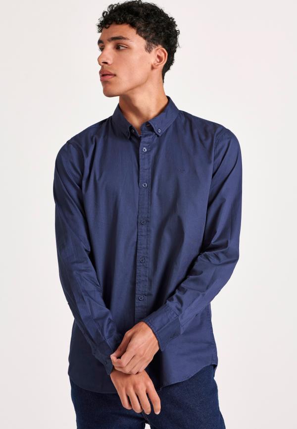 Ανδρικό garment dyed twill πουκάμισο