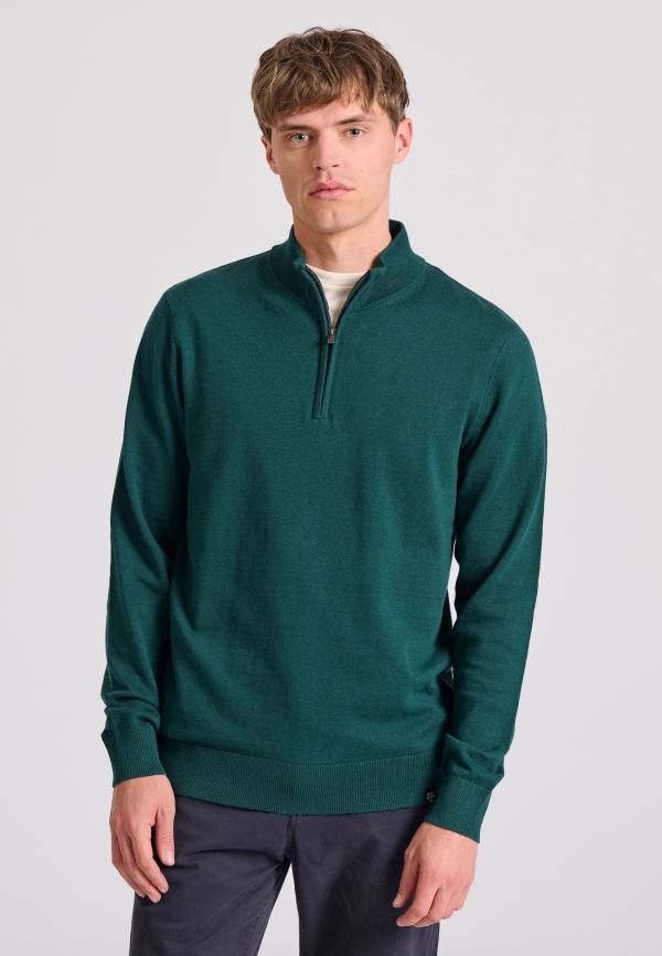 Ανδρικό half-zip πλεκτό πουλόβερ